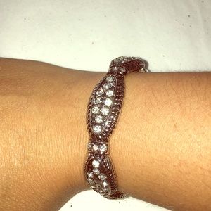 Dillard’s Rhinestone Cuff Bracelet, Silver